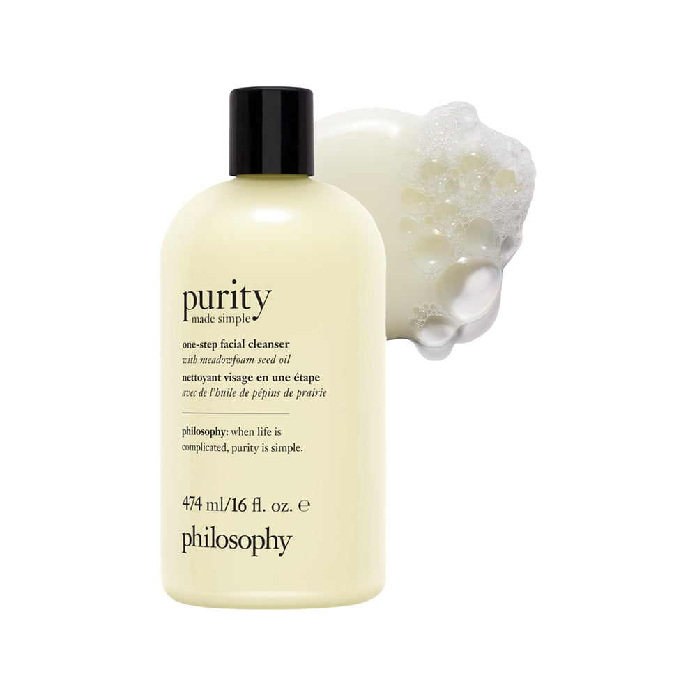 philosophy front bottle showing cleanser and clean-face benefit