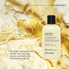 philosophy pump dispensing cleanser for controlled daily use