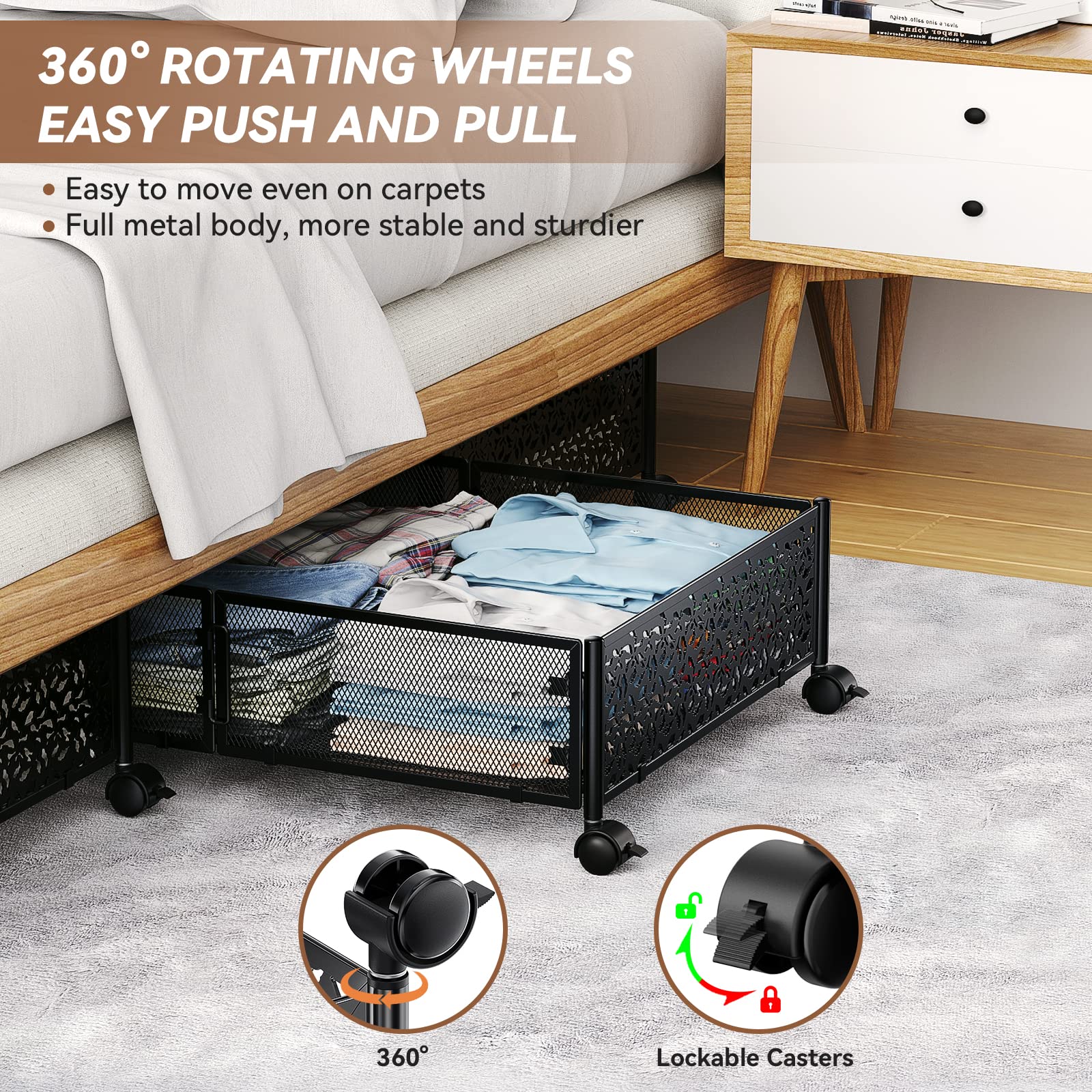 PHINOX folded flat to compact size demonstrating easy storage to save space