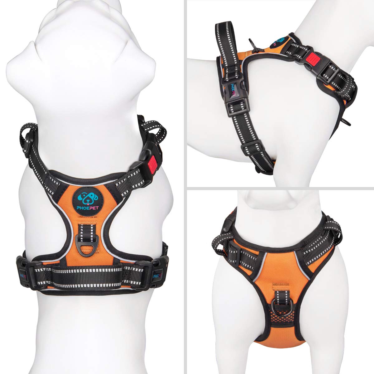 PHOEPET reflective straps up close improving nighttime visibility