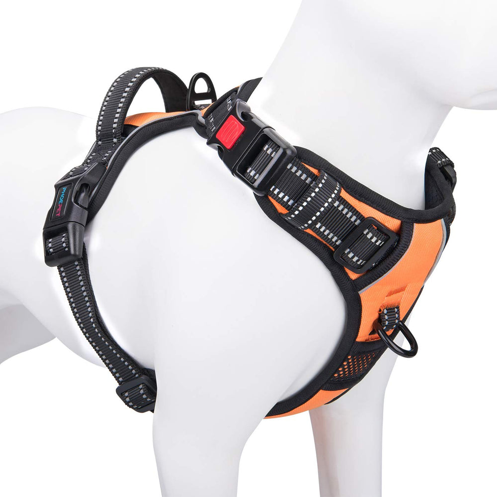 PHOEPET front view of harness showing fit and comfort benefits