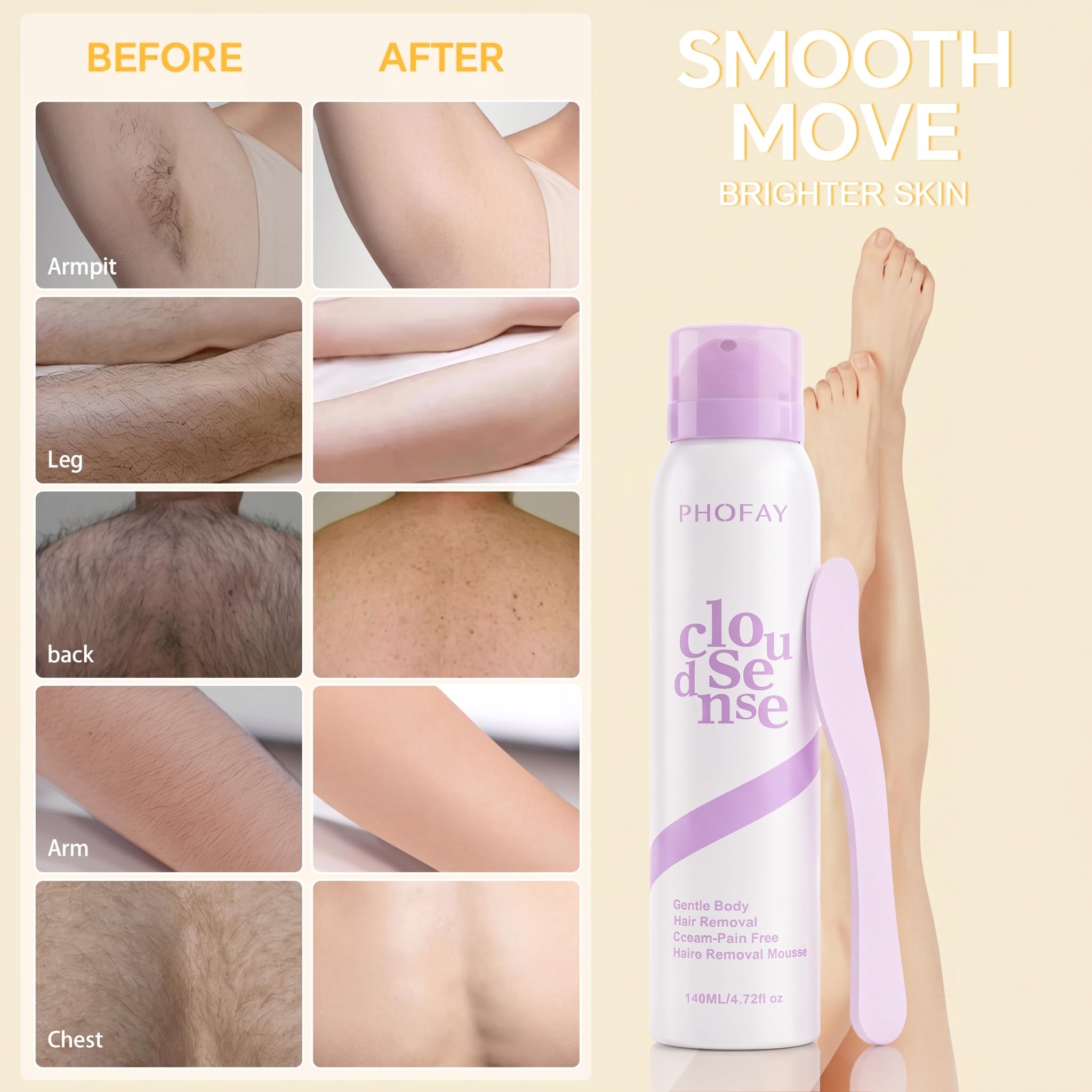 PHOFAY spray nozzle releasing ultra‑fine mist for even, mess‑free application benefit