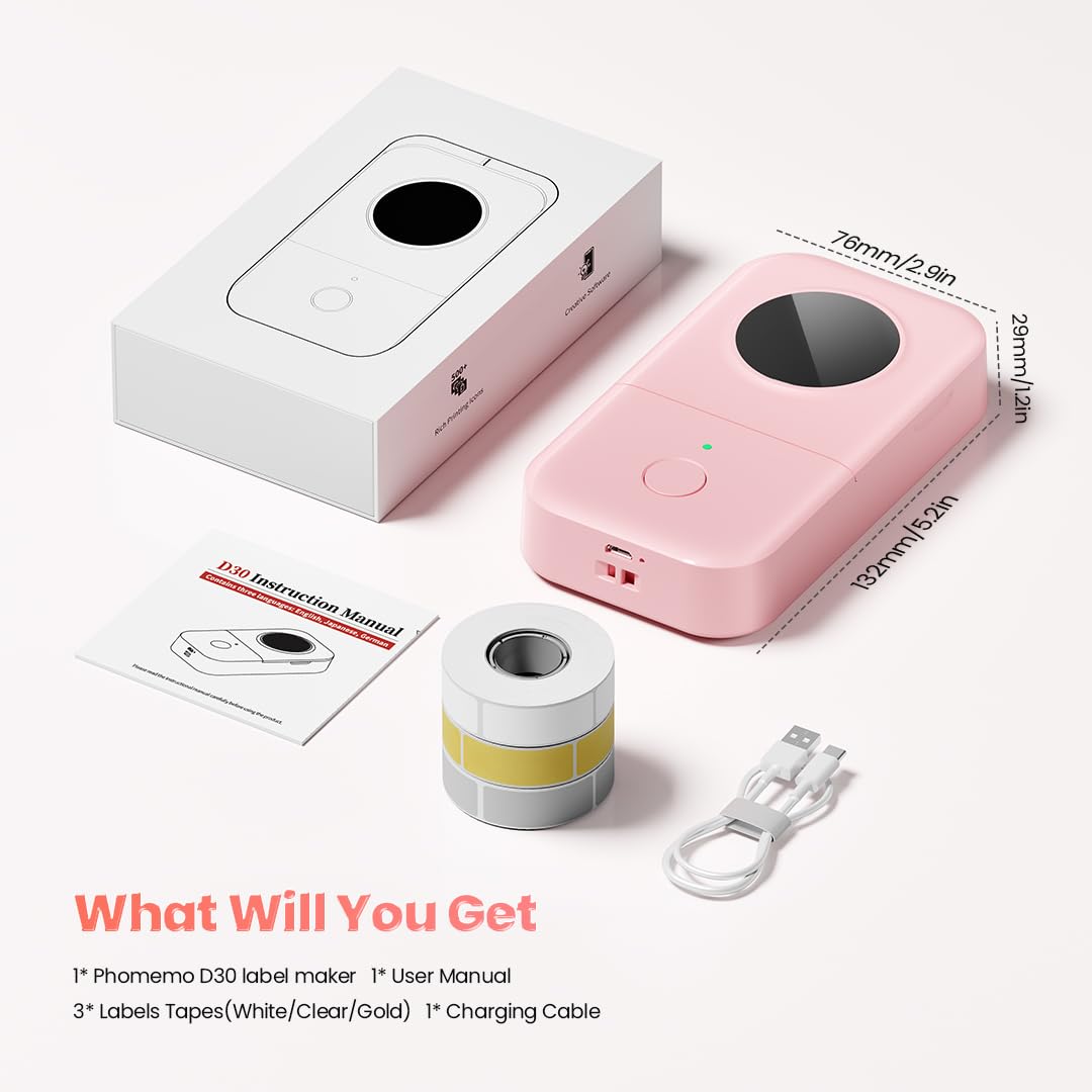 Phomemo D30 in a pocket to show portability and on-the-go labeling convenience