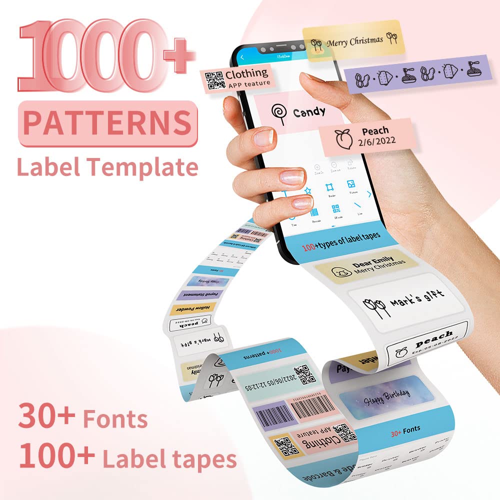 Phomemo D30 printing a barcode, illustrating reliable barcode labels for inventory