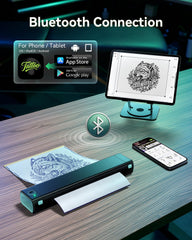 Phomemo app interface on smartphone paired with Phomemo M08F for quick editing