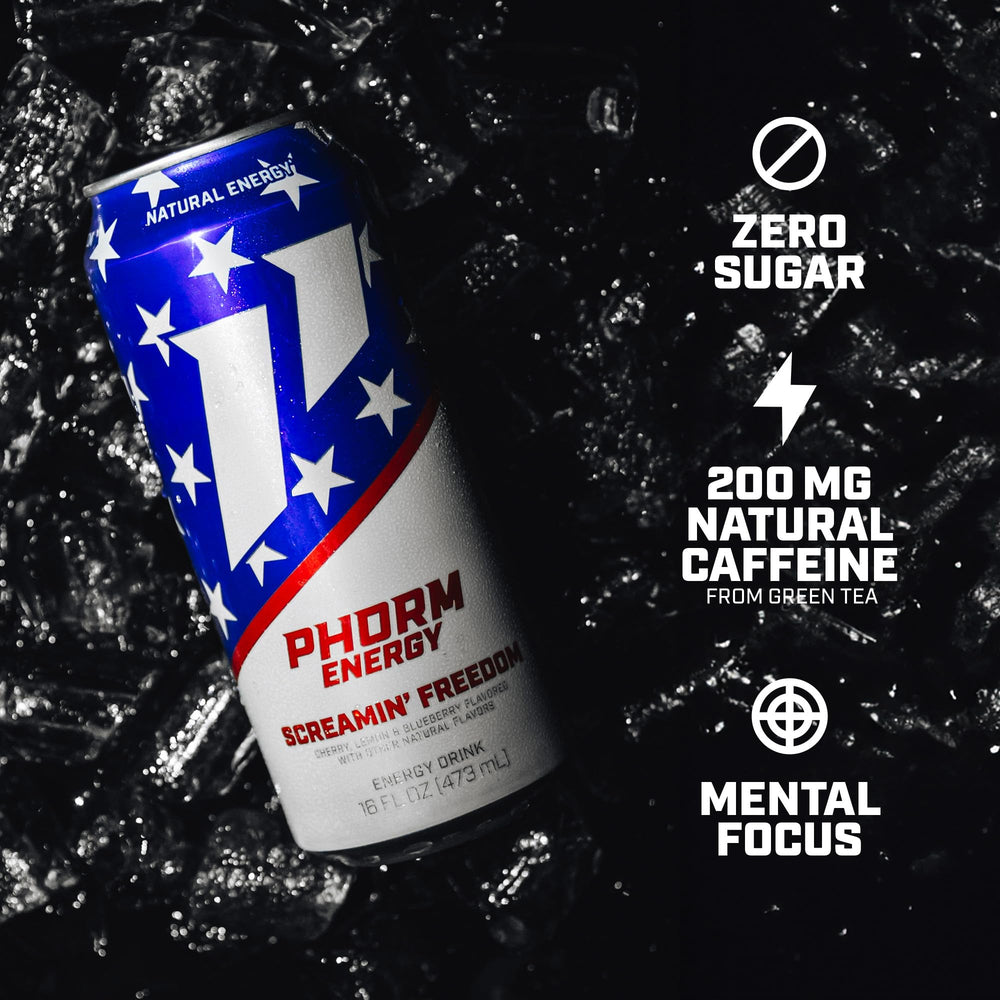 PHORM ENERGY tight shot of bubbles and carbonation showing lively, crisp mouthfeel