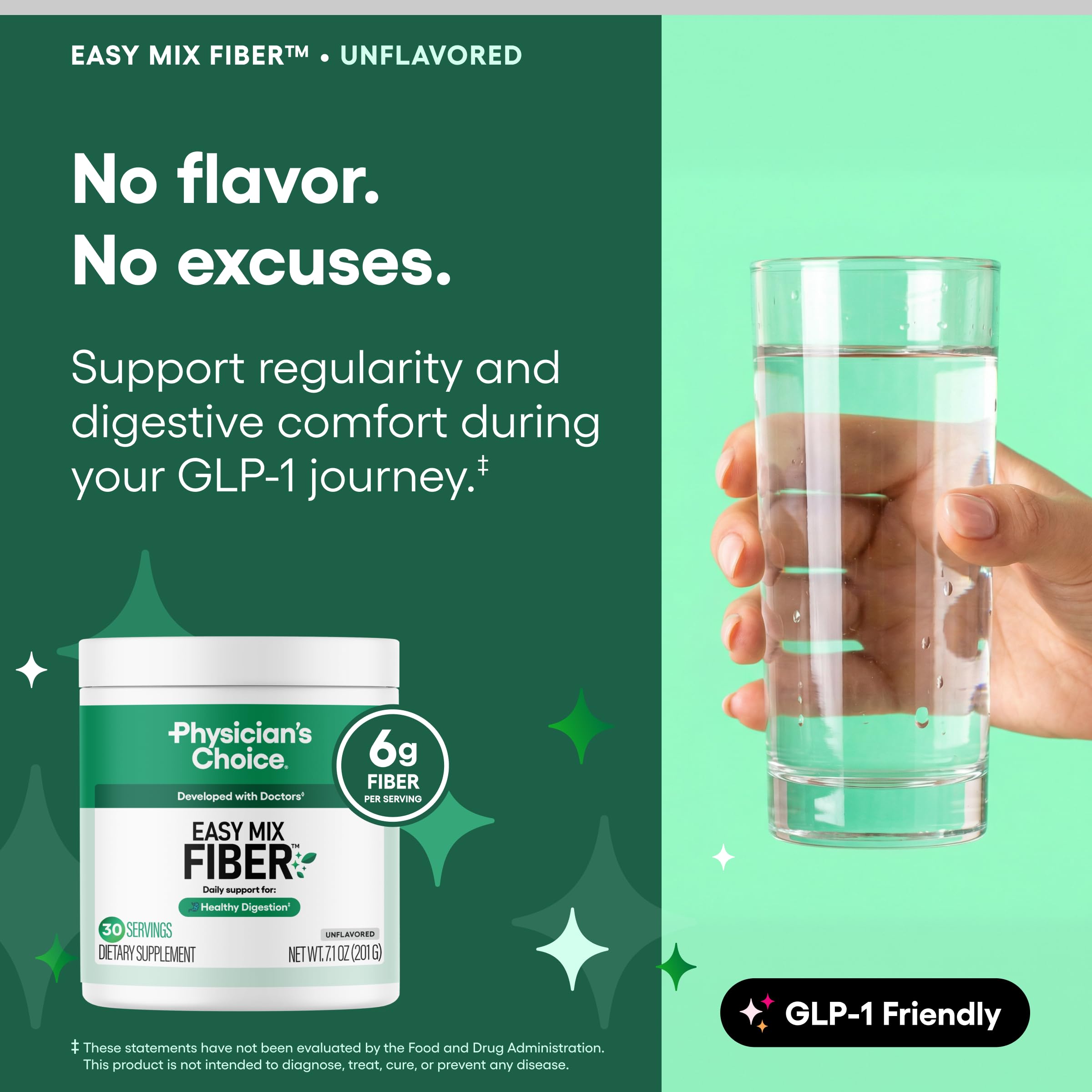 Physician's CHOICE mixing clear in coffee for convenient, flavorless fiber boost