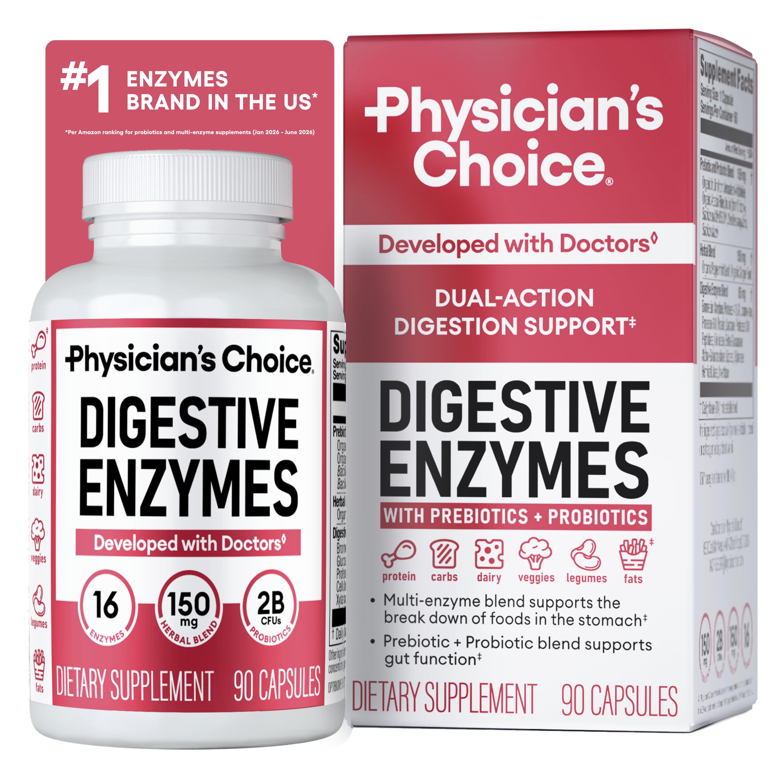 Physician's CHOICE front bottle label showing product name and benefits