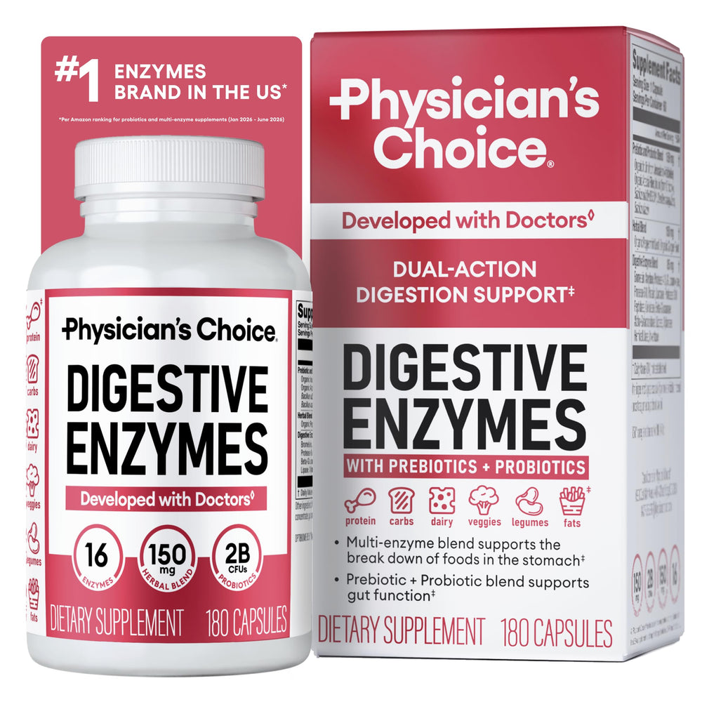 Physician's CHOICE front packaging showing clear product benefits for digestion