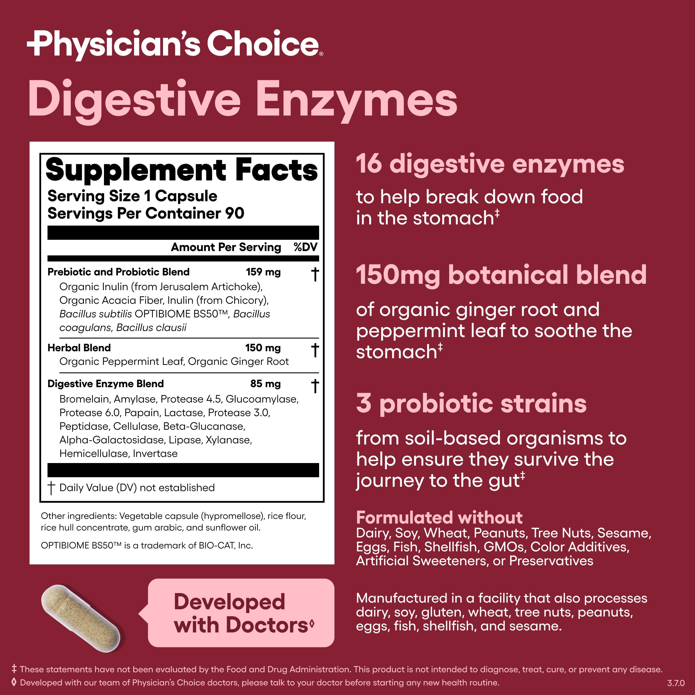 Person taking Physician's CHOICE with a meal to support digestion during eating