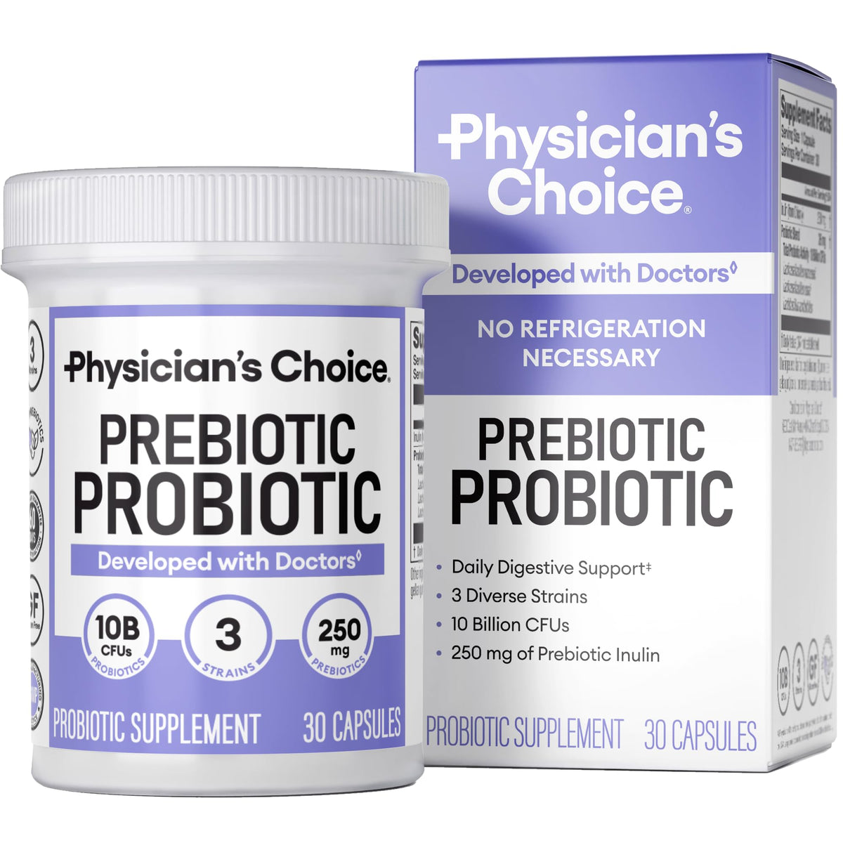 Physician's CHOICE front packaging showing product benefits and servings