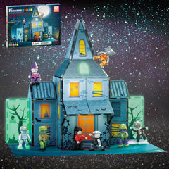 PicassoTiles front packaging showing haunted house set and pieces benefit quick identification