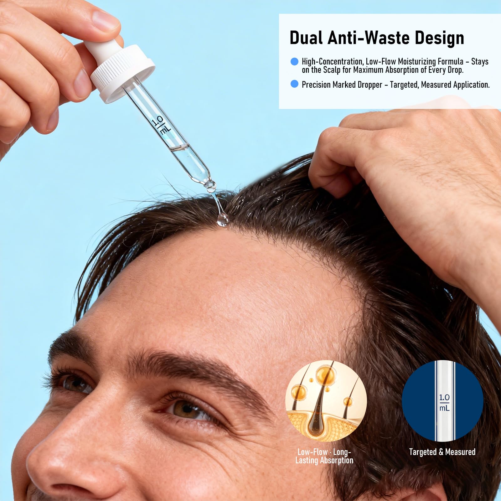 PickClub used on beard area illustrating focused support for facial hair growth