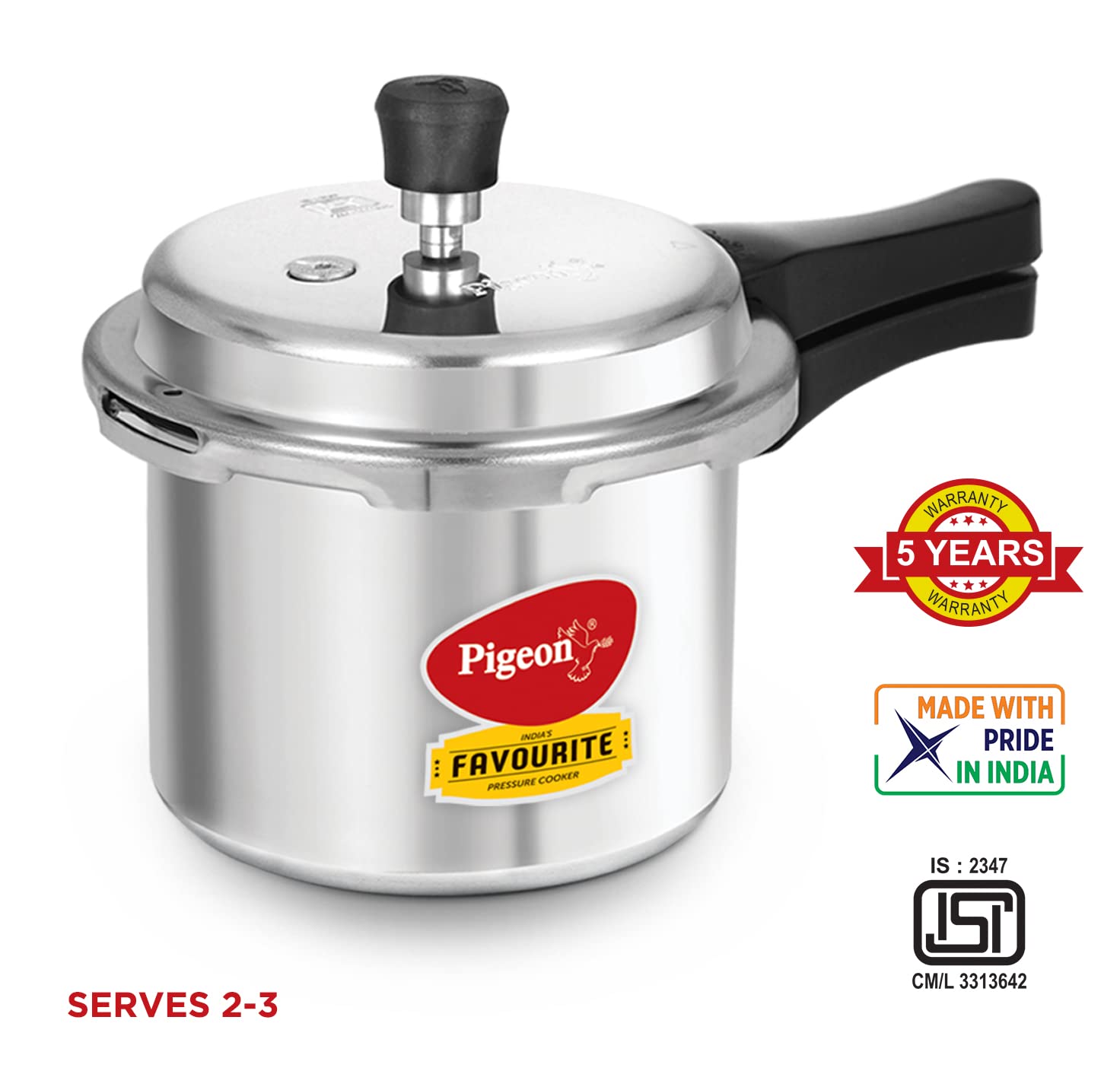 Pigeon pressure cooker on stovetop in use demonstrating even cooking and quick heat-up benefit