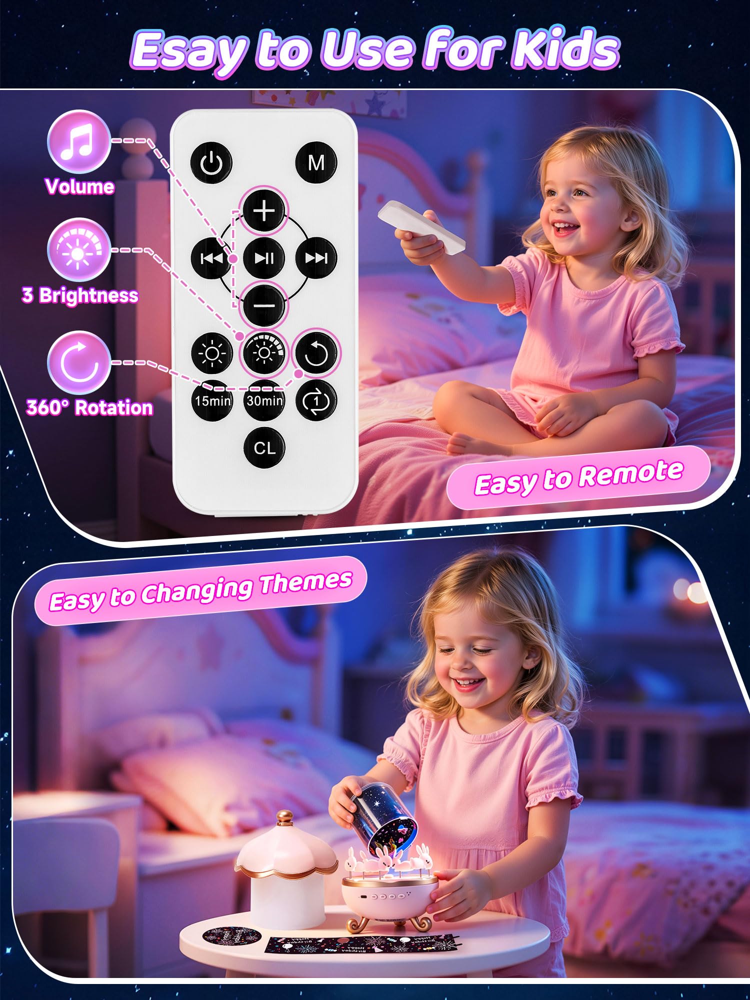PIKOY cordless unit being held by a child for portable bedtime comfort