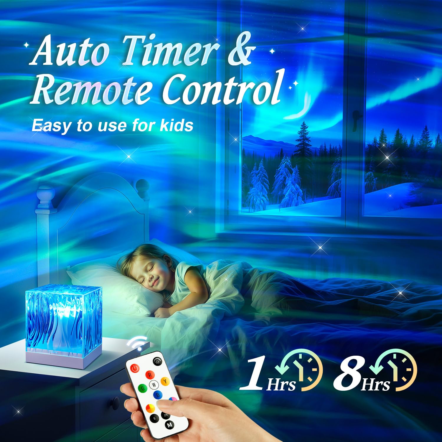 PIKOY remote control with visible buttons for effortless color and timer settings