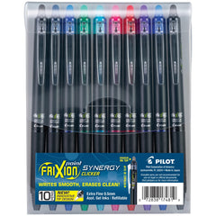 PILOT FriXion front view showing assorted colored retractable pens for neat revisions