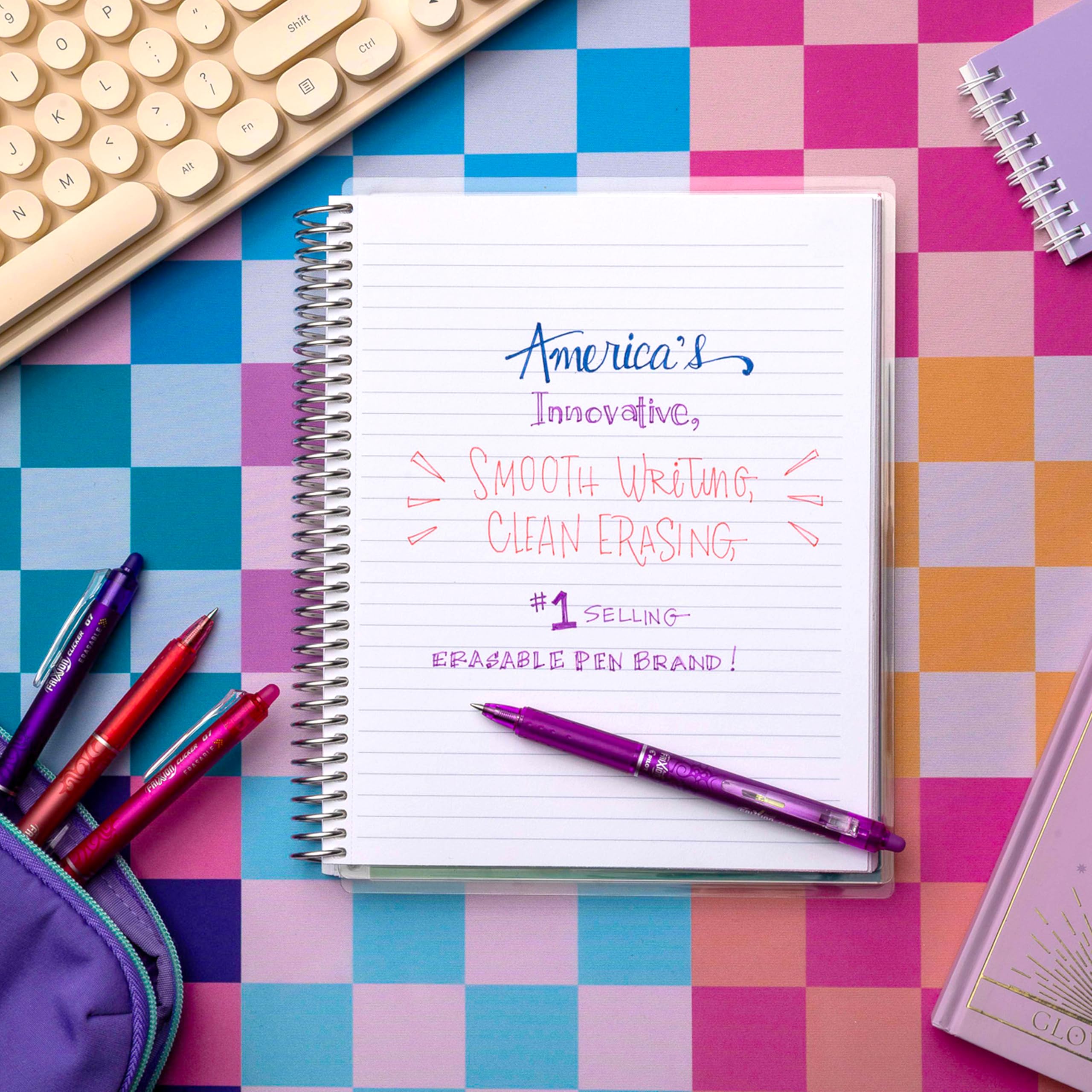 PILOT FriXion Vibe pack on a desk lifestyle scene inspiring creative use