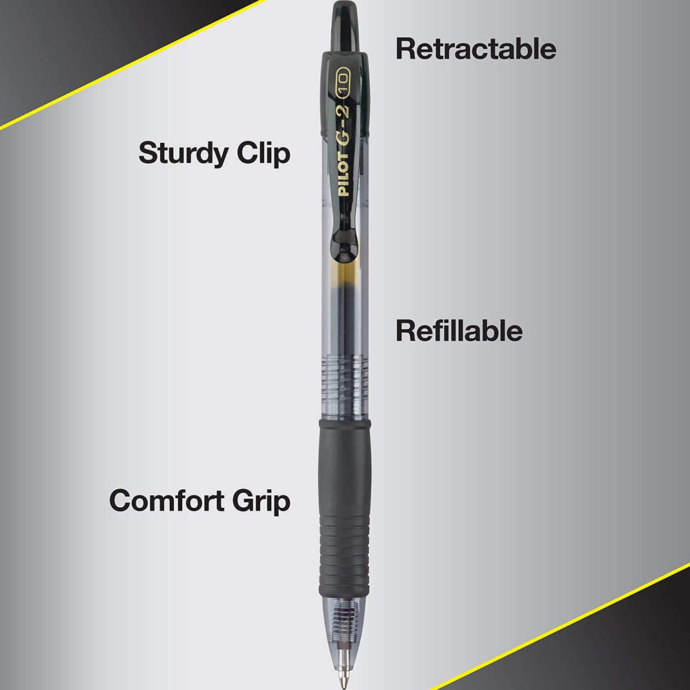 PILOT G2 close-up of 1.0mm tip and ink flow for smooth bold lines