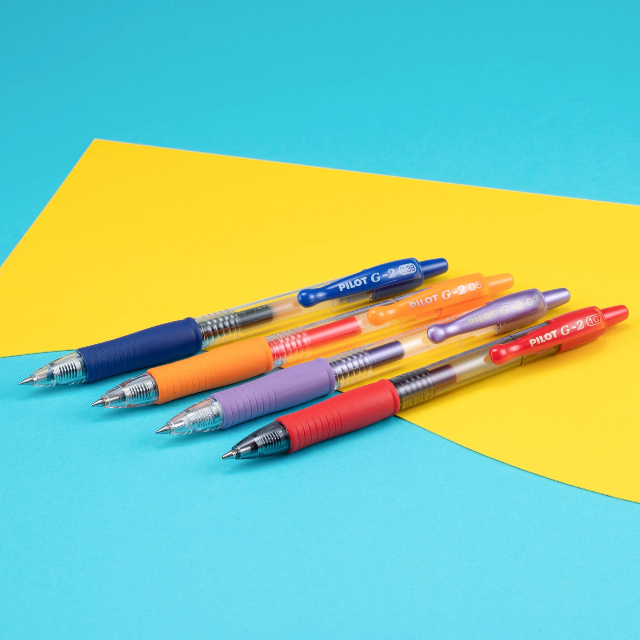 PILOT G2 pack opened and arranged presenting value and ready-to-use set