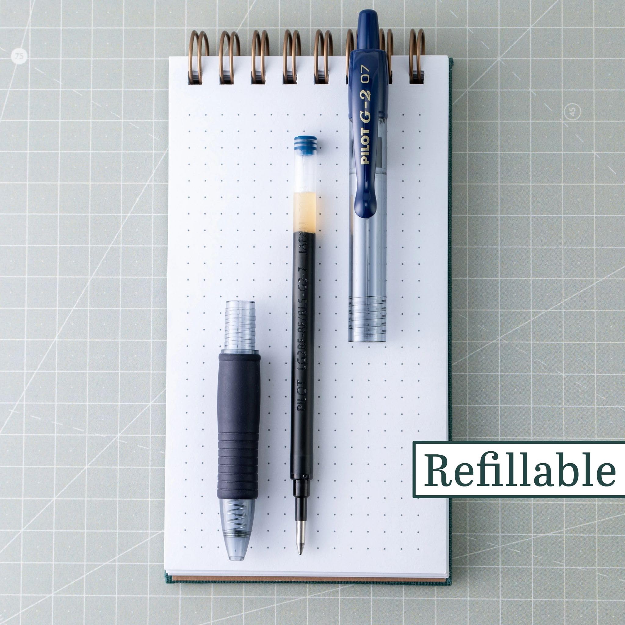 PILOT G2 fine 0.7 mm tip writing smooth, precise lines