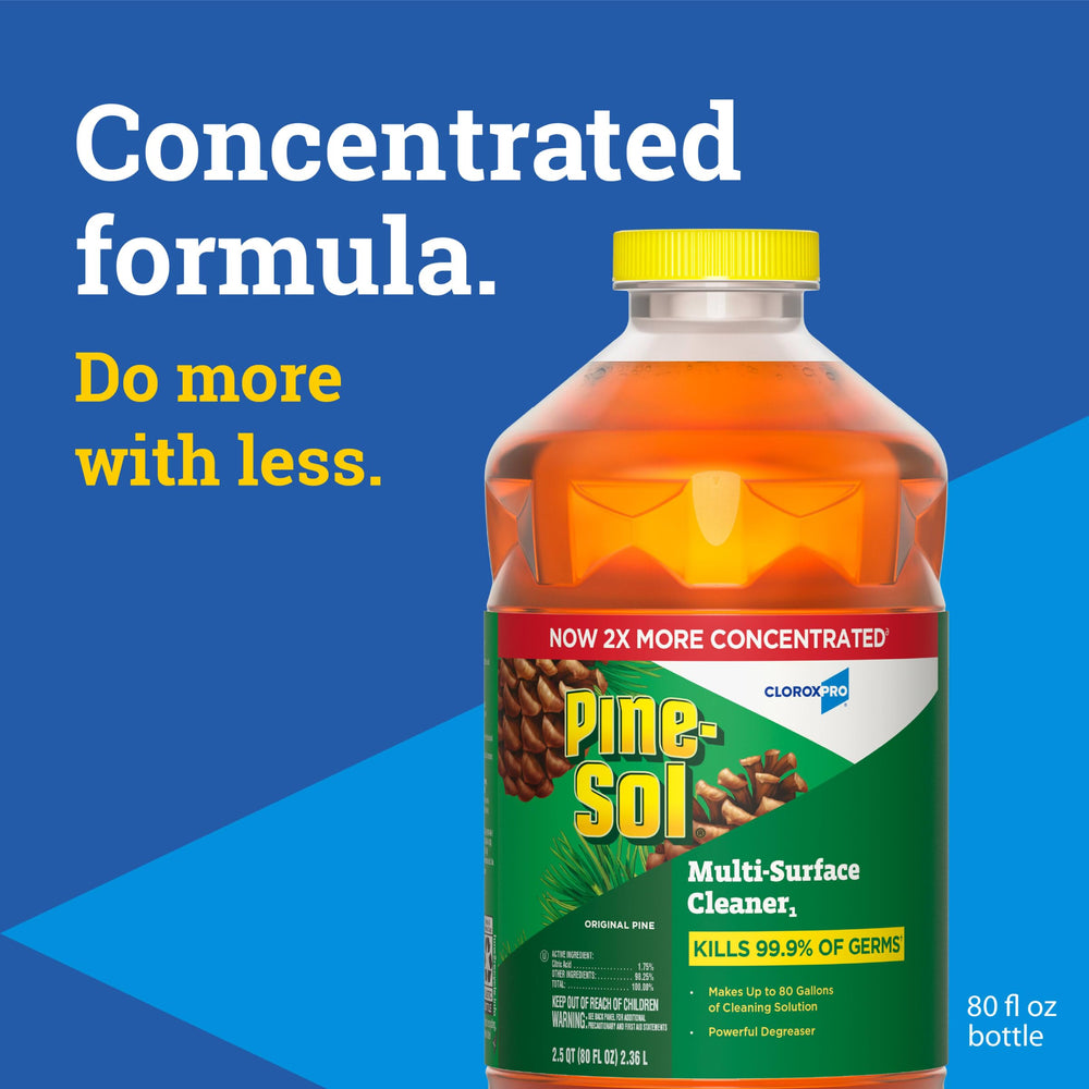 Pine-Sol back label with directions emphasizing safe usage benefit