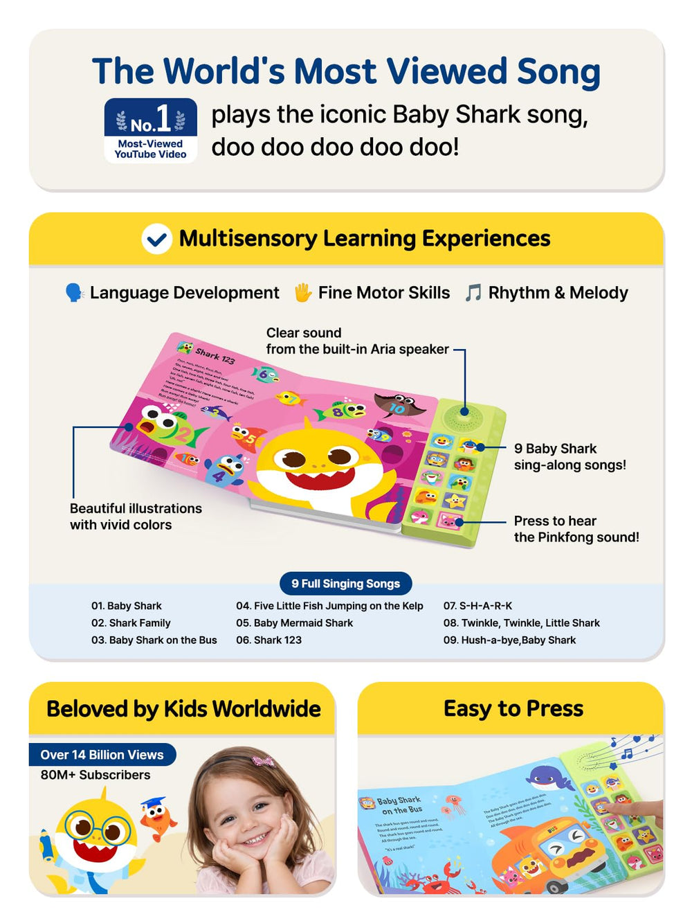 Pinkfong Baby Shark battery safety lock view and benefit: secure, child-safe compartment