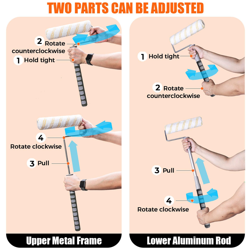 PinStone soft sponge handle and twist-lock detail offering comfortable grip