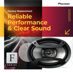 Pioneer close-up of cone and tweeter revealing drivers for clearer highs and mids