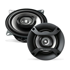 Pioneer front view of speaker showing black grill and clean mounting for improved aesthetics