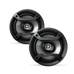 PIONEER front view of speaker showing grille and clean fit for improved sound