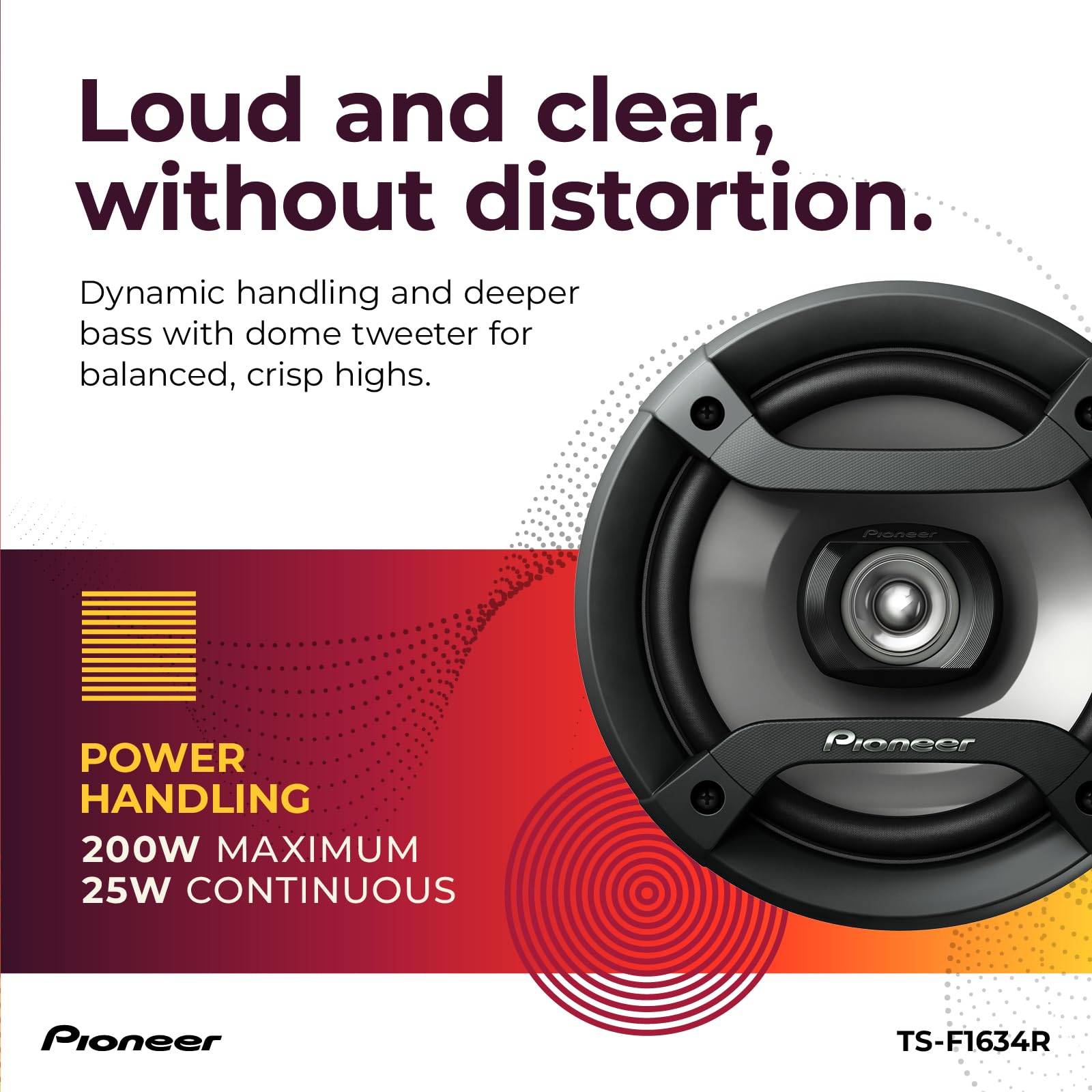 PIONEER mounting holes and connector view for fast, secure factory replacement