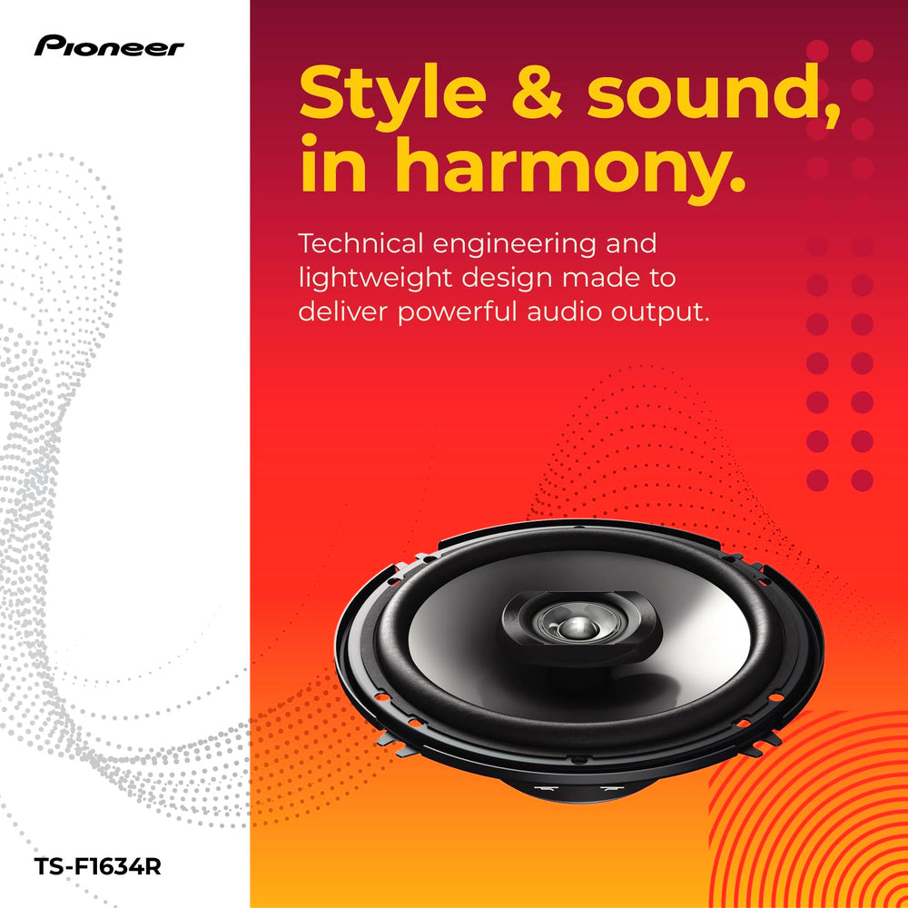 PIONEER side profile displaying speaker depth for easy in-door installation