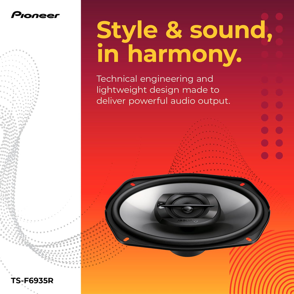 PIONEER TS-F6935R tweeter detail showing dome design for clearer high frequencies