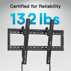 Pipishell mounted TV side view showing low-profile 1.44-inch standoff benefit