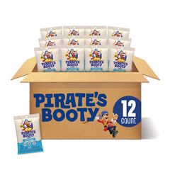 Pirate's Booty front pack shown upright highlighting aged white cheddar flavor