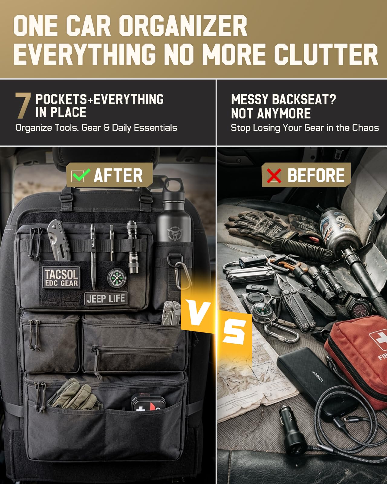 Pitozer tissue pocket detail for quick access and cleaner interiors
