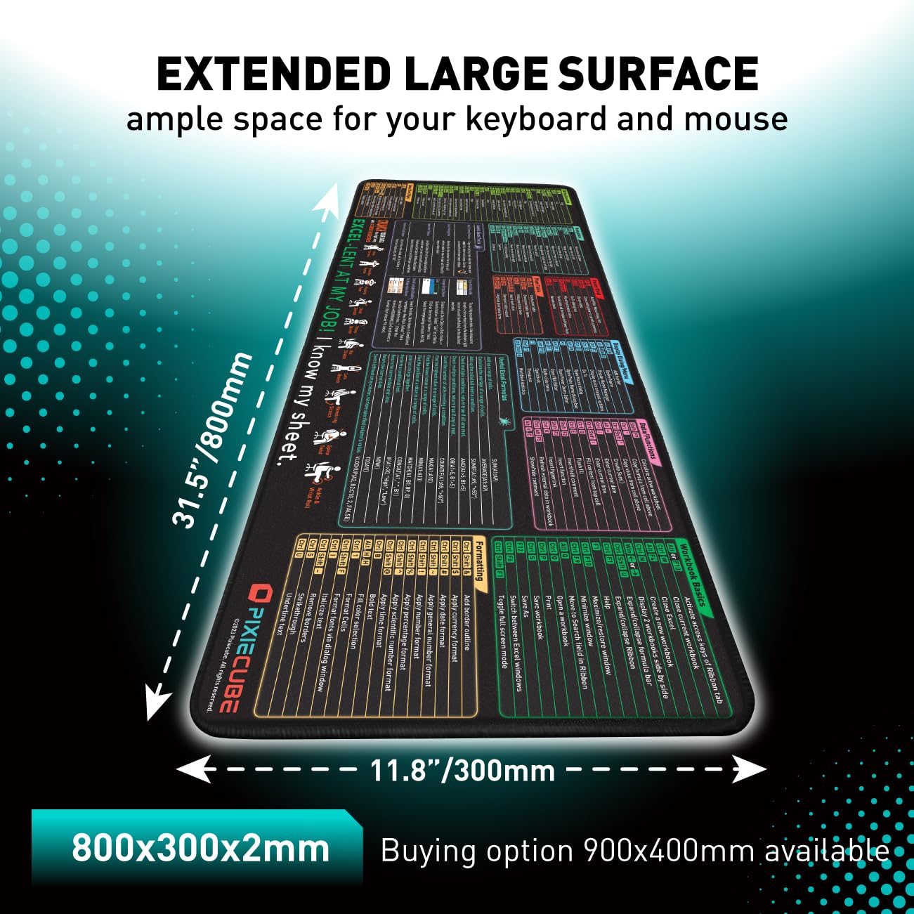 Pixiecube close-up of micro-weave surface for smooth mouse tracking and wrist comfort