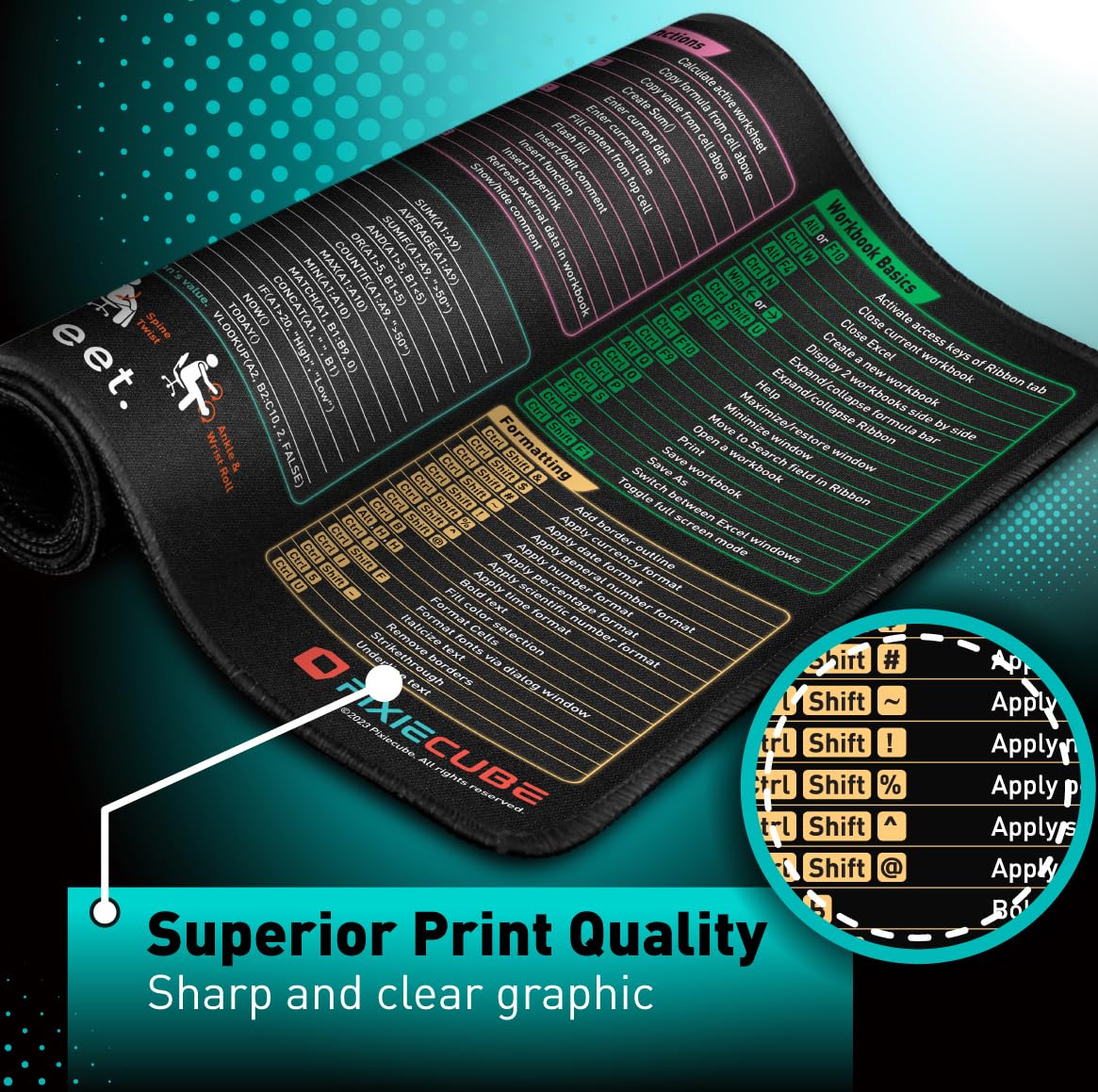 Pixiecube stitched edge detail demonstrating durable border that prevents fraying