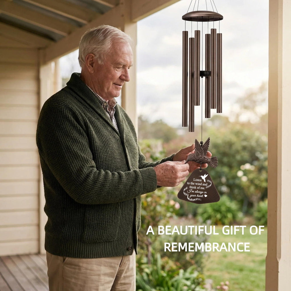 PIXPRI chime next to chair showing 36-inch scale and easy placement advantage