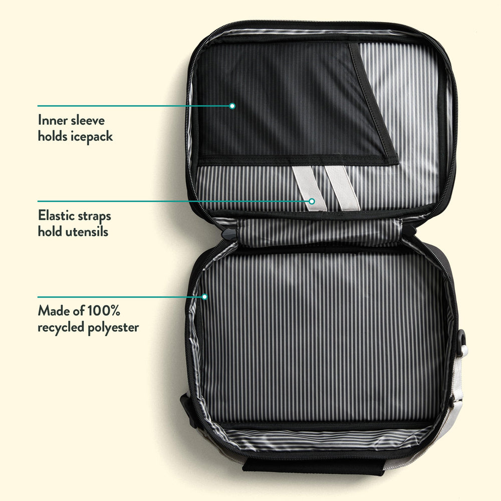 PlanetBox folded flat for storage to save space and simplify home organization