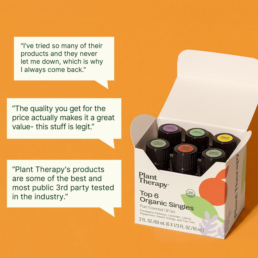 Plant Therapy eucalyptus oil drop pouring to show texture and diffusion benefit