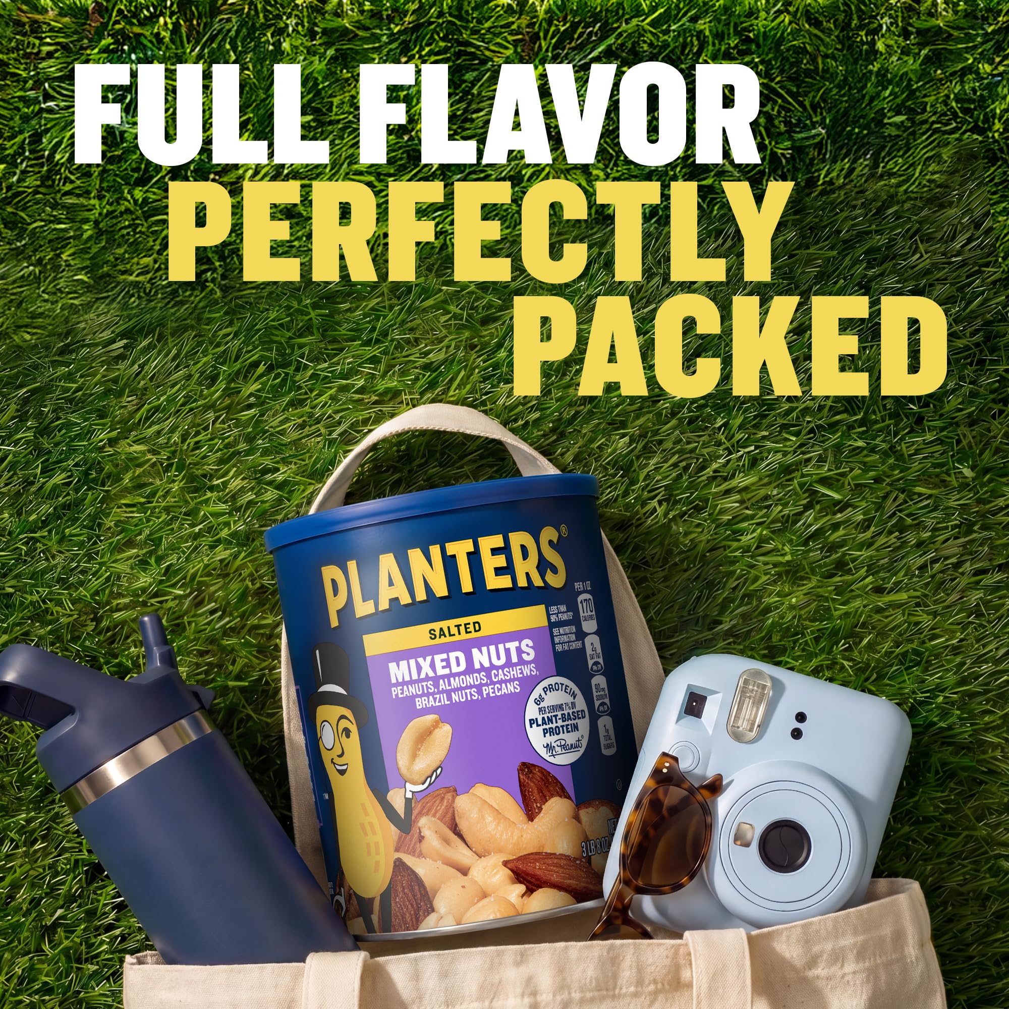 PLANTERS mixed nuts sprinkled on salad adding texture and contrast