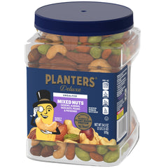 PLANTERS resealable lid detail, preserves freshness for on‑the‑go snacks