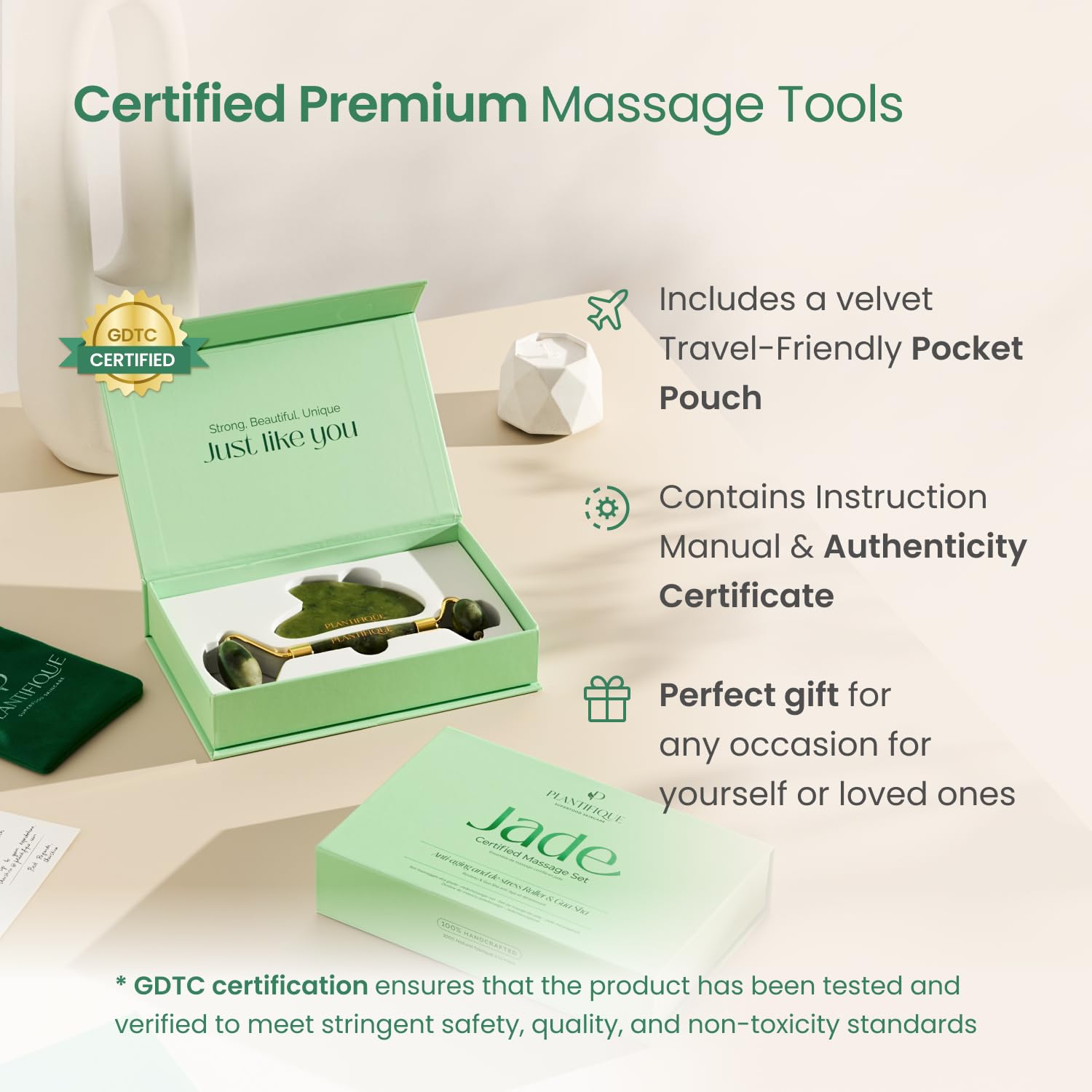 PLANTIFIQUE set on bathroom counter for daily skincare ritual convenience