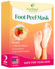 PLANTIFIQUE front packaging showing two pairs and benefits for visibly smoother feet