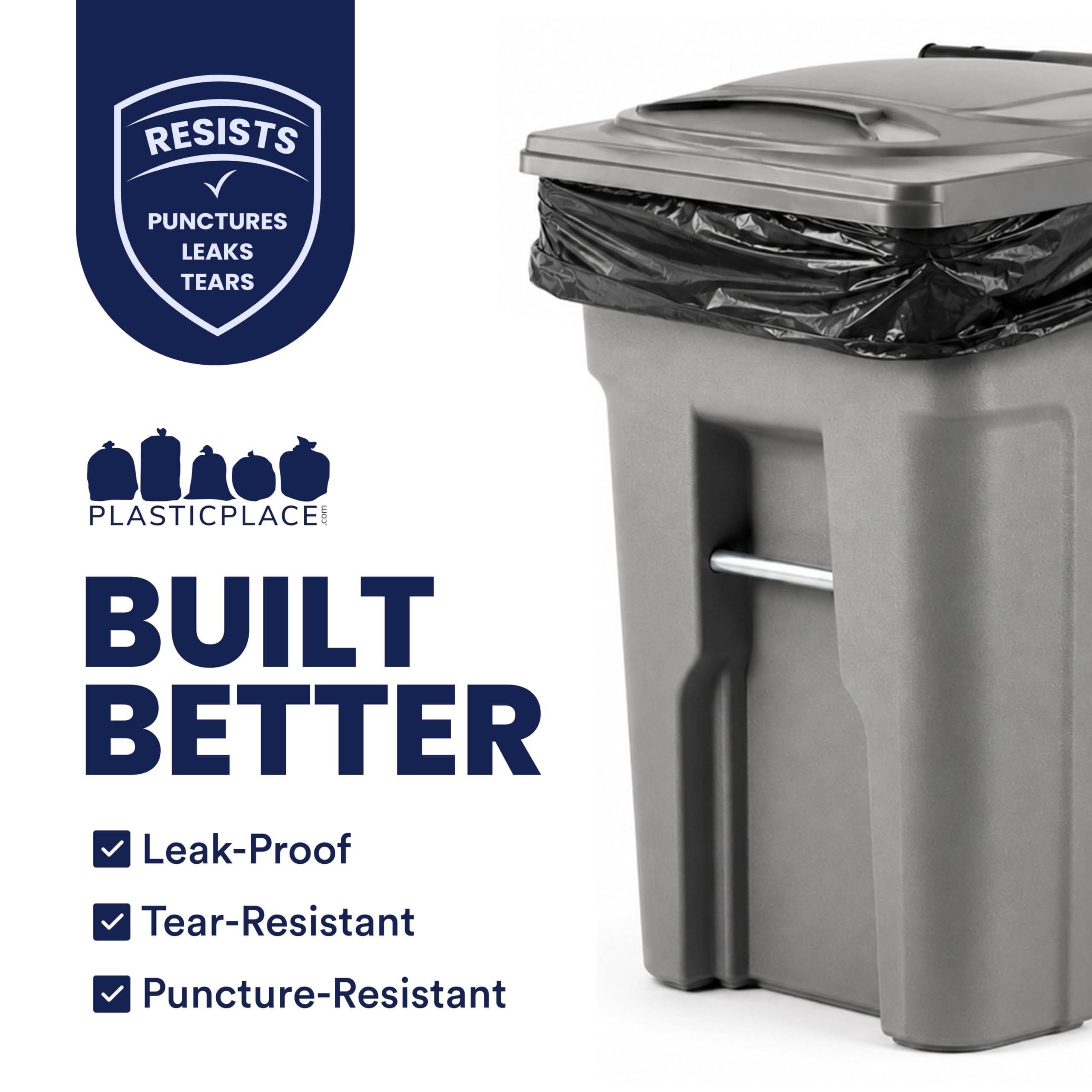 Plasticplace material close-up texture highlighting tear resistance and puncture strength