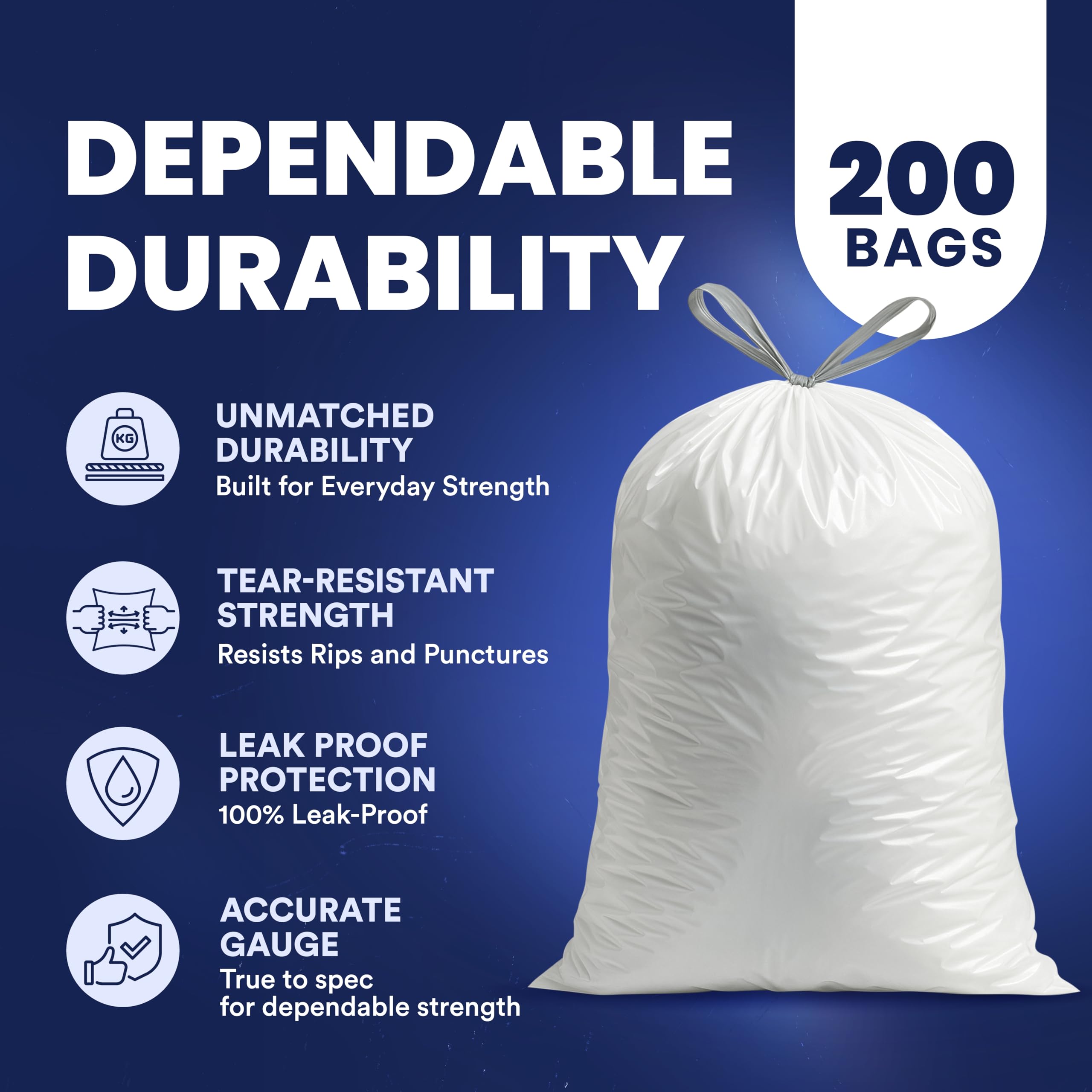 Plasticplace bag fitted in bathroom bin showcasing neat containment and convenience