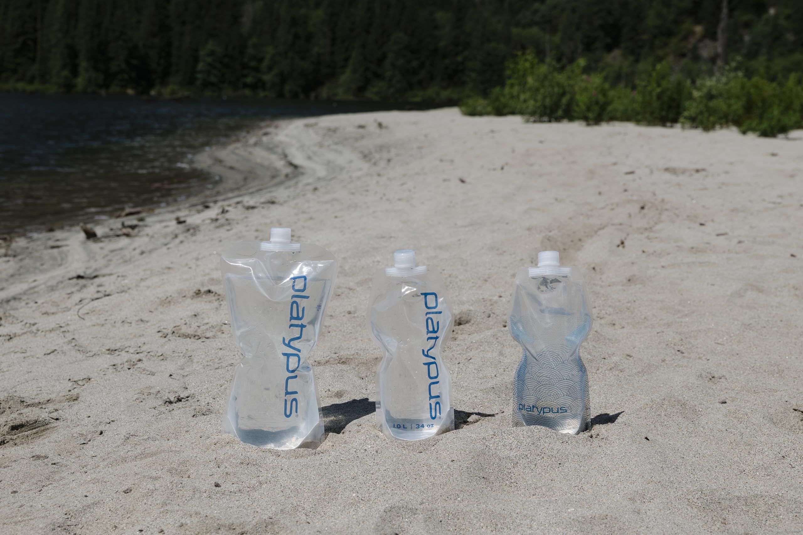 Platypus Platy in a backpacking scene shows real-world convenience on multi-day trips