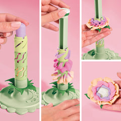 Play-Doh arranged flower bouquet in vase showcasing decor-ready result